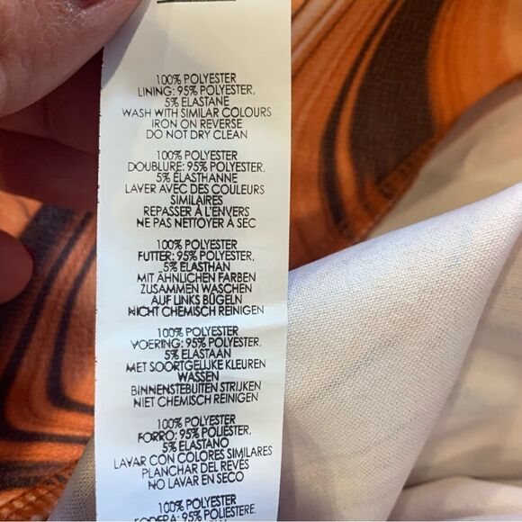 Nasty Gal Recycled Marble Print Flare Pants Size 10 - Picture 10 of 12